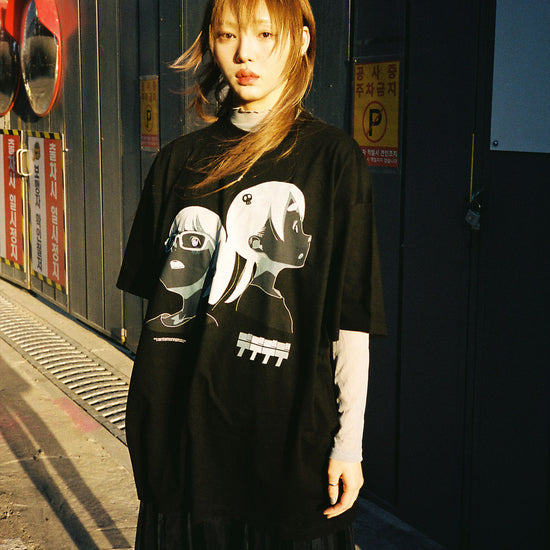 Nice Ghost Club Dededede Expression Big Big Tee [Black]