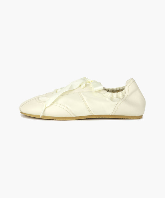 Marithé François Girbaud Women's Lace-Up Foldable Sneakers in Ivory