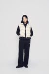 ADLV Woman Basic Logo Oversize Short Crop Duck Down Vest
