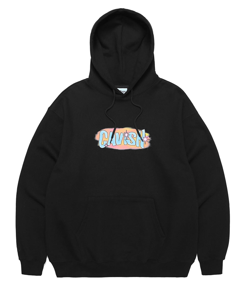 Cavish WAVY LOGO HOODIE [BLACK]