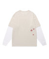 Cavish Check Twin Star Layered Long Sleeve Tee
