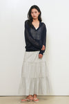 General Idea Woman Sheer Hood Knit Pullover