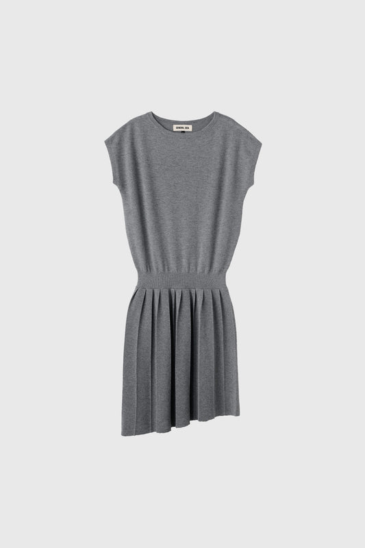 General Idea WOMAN Unbalanced Pleats Knit Dress