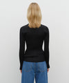 Marithé François Girbaud Women's Slim Fit Collar Cardigan Black