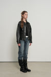 General Idea WOMAN Faux Leather Pocket Blouson Jacket