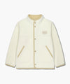 Marithé François Girbaud KIDS CLASSIC LOGO LIGHT WEIGHT FLEECE JACKET IVORY