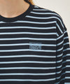 Marithé François Girbaud SMALL CLASSIC LOGO STRIPE SWEATSHIRT navy