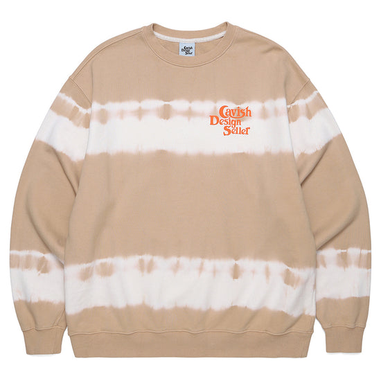 Cavish Stripe Dyed Sweatshirt in Beige