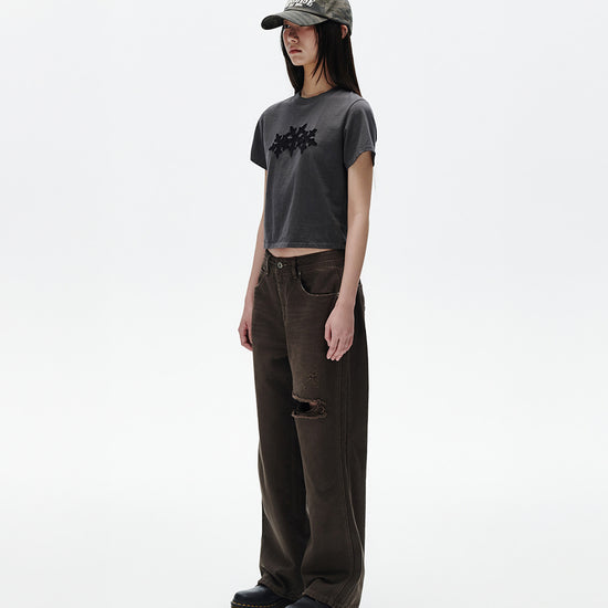 Mahagrid Cut Off Cross Star Tee