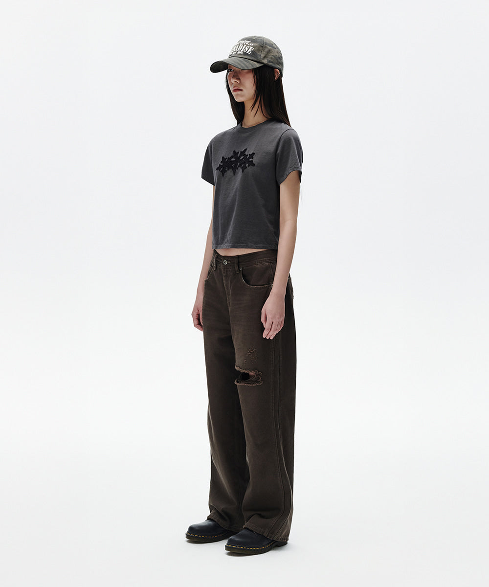Mahagrid Cut Off Cross Star Tee