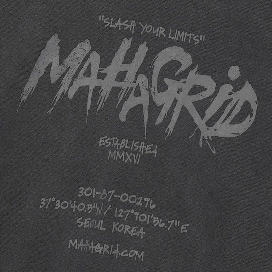 Mahagrid Slash Logo Pigment Zip Up Hoodie
