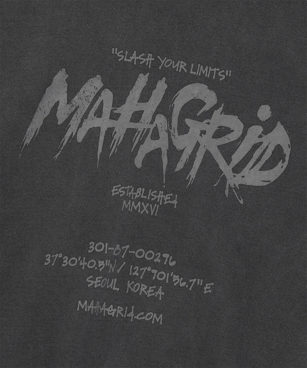 Mahagrid Slash Logo Pigment Zip Up Hoodie