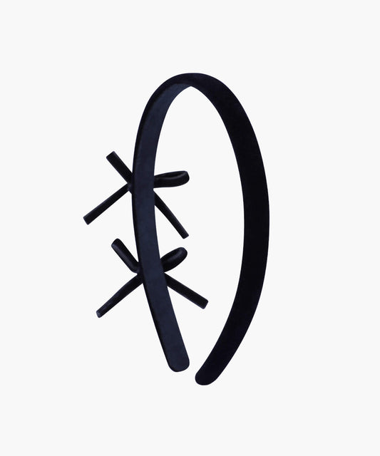Marithé François Girbaud Kids W Velvet Ribbon Hair Band Navy
