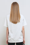 General Idea WOMAN Dancing Cat Oversized Half Sleeve T-Shirt [LIGHT GREY]