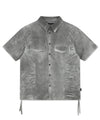 Mahagrid Spray Dyed Half Shirt