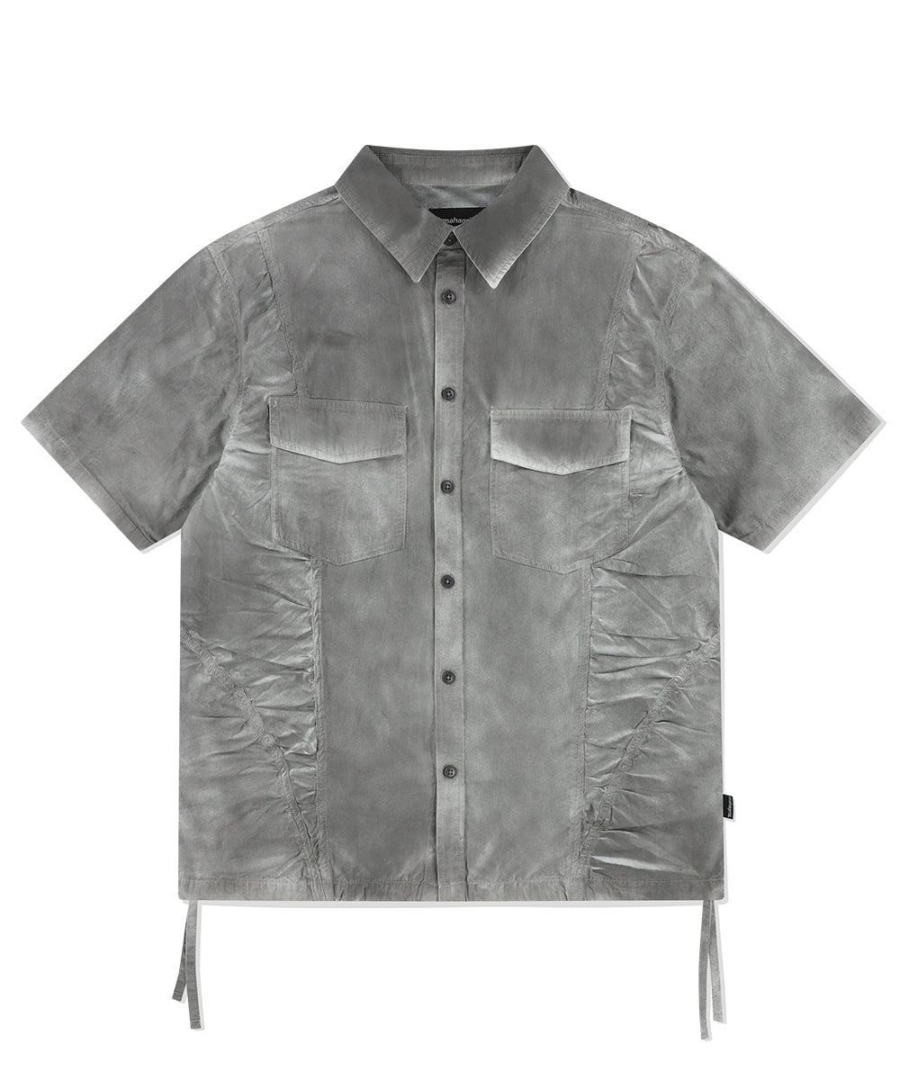 Mahagrid Spray Dyed Half Shirt