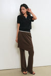 General Idea WOMAN Airy Essential Collar Half Knit
