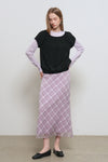 General Idea WOMAN Check Sheer Long Skirt