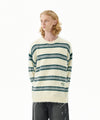 Mahagrid Hairy Stripe Knit Sweater