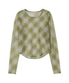 Bitter Cells Check See Through Long Sleeve - Olive