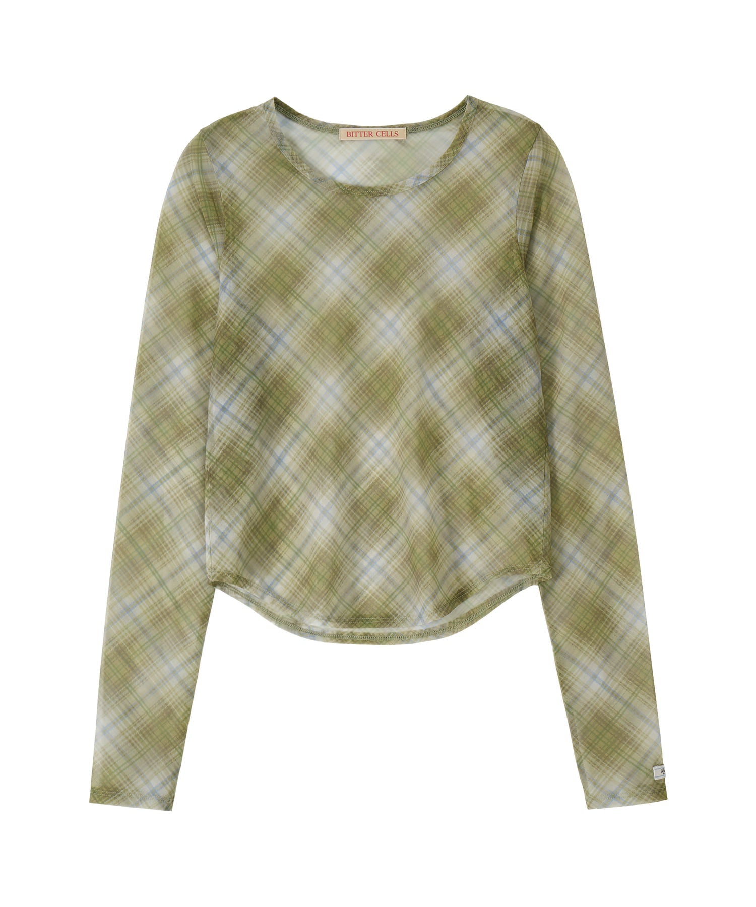 Bitter Cells Check See Through Long Sleeve - Olive