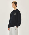 Marithé François Girbaud [REGEN] LEMON GRAPHIC OVERSIZED SWEATSHIRT navy