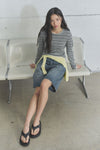 General Idea WOMAN Stripe Layered Pullover