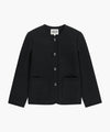 Marithé François Girbaud W TWEED ROUND NECK JACKET