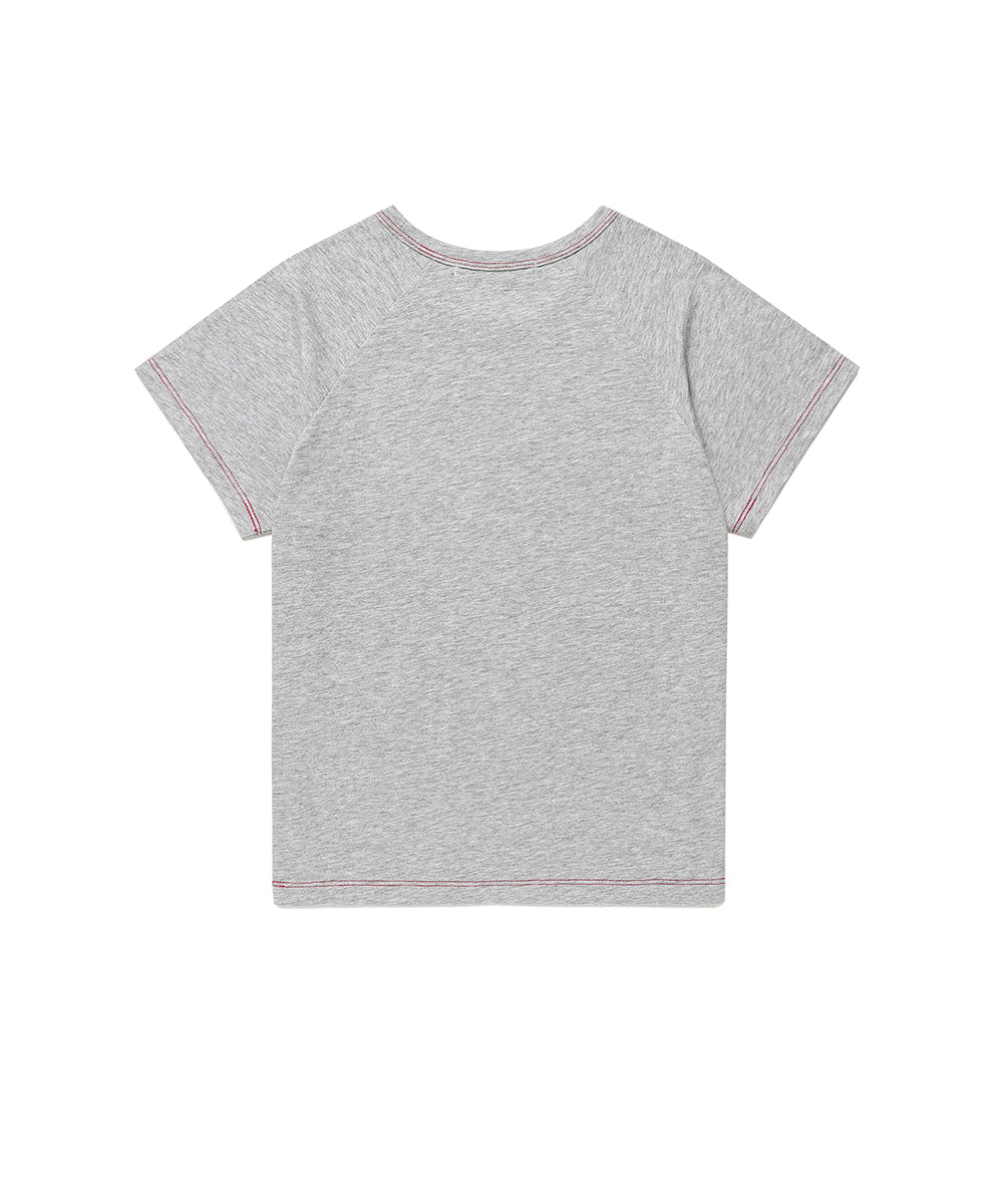 Cavish Vintage Flower Raglan Short Sleeve Tee
