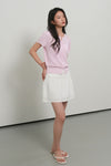 General Idea WOMAN Punching Scallop Half Cardigan