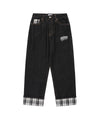 Cavish Kyurin Wearing W Check Denim Pants in Black