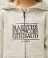 Marithé François Girbaud Kids Classic Logo Embroidery Hoodie Zip-Up Blue
