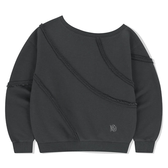 Mahagrid Cut Off One Shoulder Sweatshirt