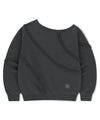 Mahagrid Cut Off One Shoulder Sweatshirt