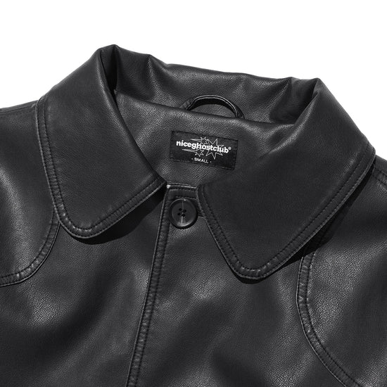 Nice Ghost Club PU Leather Work Car Coat