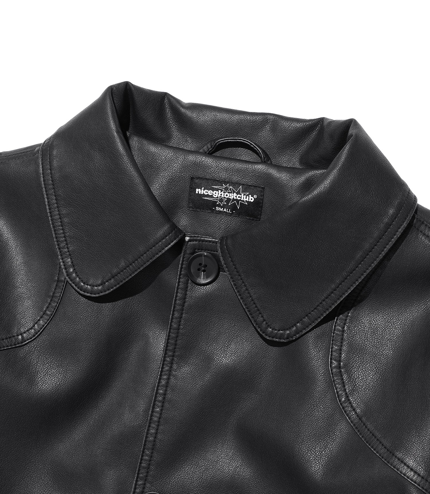 Nice Ghost Club PU Leather Work Car Coat