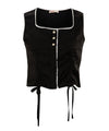 Bitter Cells Luv Satin Vest-Black