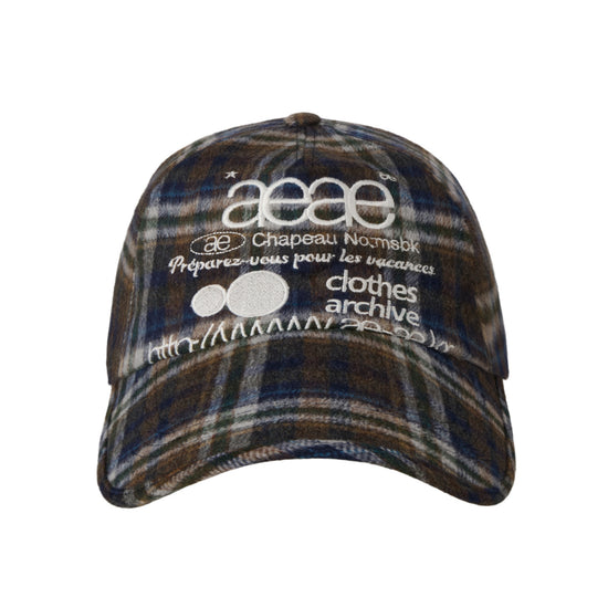 AEAE Web Logo Wool Check Cap