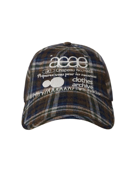 AEAE Web Logo Wool Check Cap