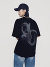 ADLV Half Tone Symbol Printing Short Sleeve T-Shirt