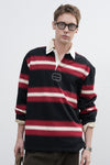 General Idea UNISEX Classic Bold Stripe Rugby T-Shirt