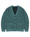 Mahagrid Mixed Hairy Knit Cardigan