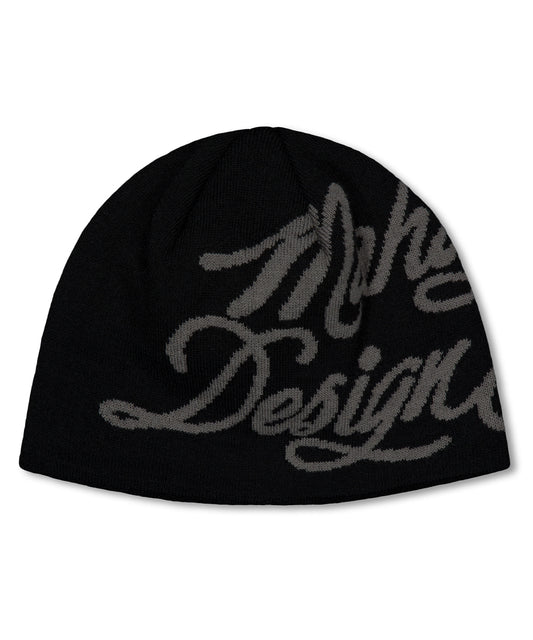 Mahagrid INK LOGO KNIT BEANIE [BLACK]