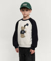 Marithé François Girbaud Kids Balloon Doodle Bear Raglan Sweatshirt Burgundy