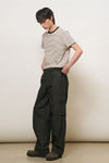 General Idea MAN Minimal Embroidery Stripe Short Sleeve T-Shirt [BROWN]