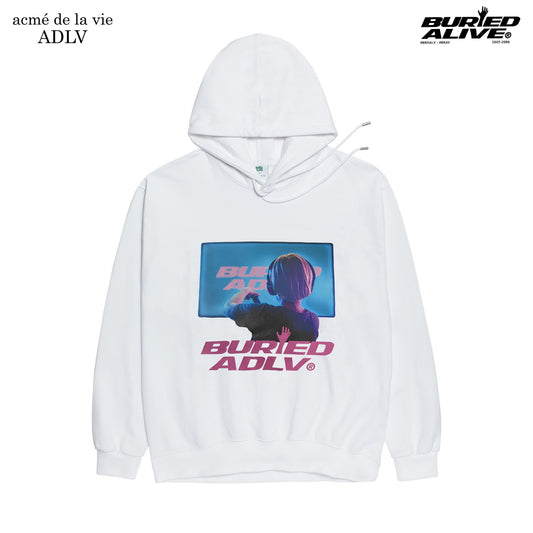 ADLV acmé de la vie BA x ADLV Hoodie Pink Screen White