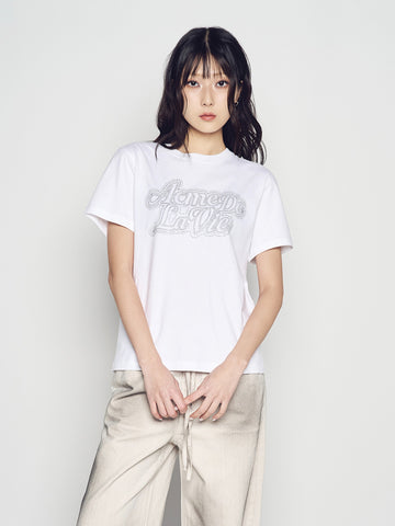 ADLV Women's Cubic Layer Logo Short Sleeve T-Shirt