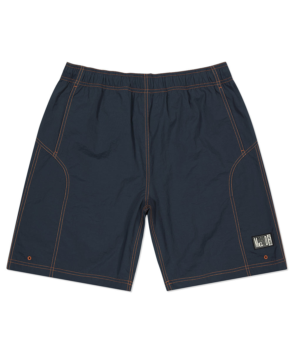Mahagrid Contrast Stitch Short