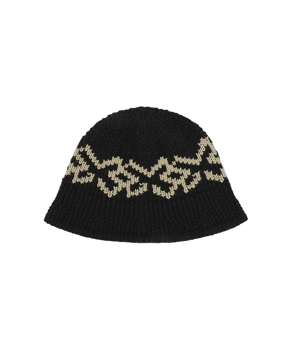 Mahagrid M Logo Knit Bucket Hat