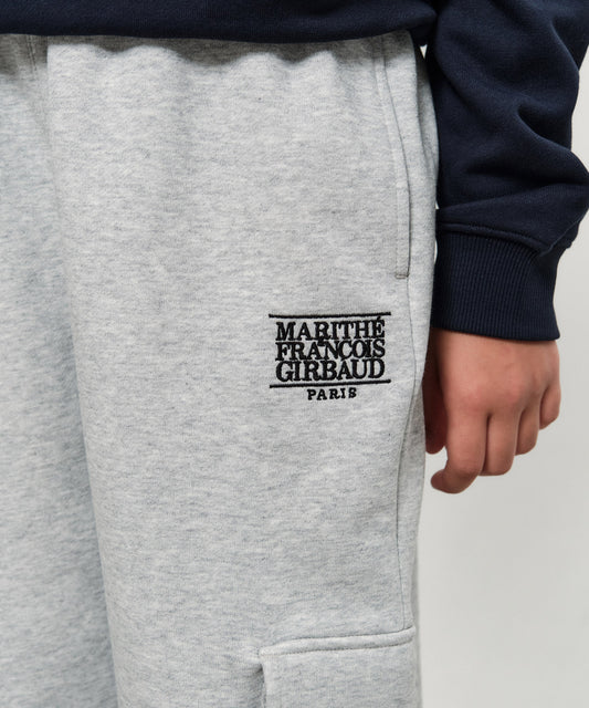 Marithé François Girbaud Kids Classic Logo Cargo Sweat Jogger Pants Heather Gray